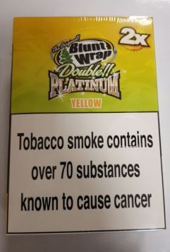 Original Blunt Wrap Double Platinum Yellow - Pack Of 50