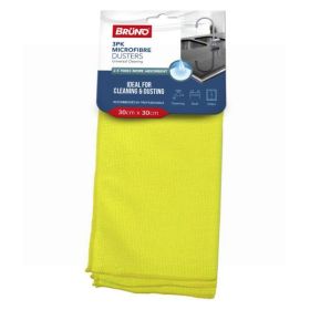 BRUNO MICROFIBRE DUSTERS - ASSORTED COLOURS - PACK OF 3