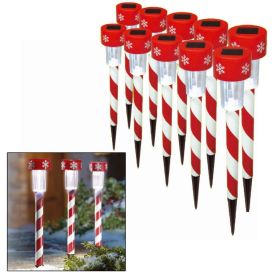 LED WHITE FESTIVE SOLAR LIGHTS - 10 PIECES