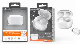 One Plus TWS BTS Bluetooth Earphones 300mAh/40mAh - White