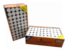 Carlingford Tea Light Candles - Pack of 200 - 8 Hour Burning Time