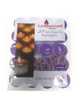 Carlingford Nightlight Candles - Lavender - Pack of 20