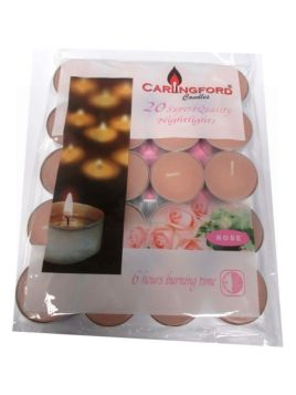 Carlingford Nightlight Candles - Rose - Pack of 20
