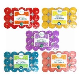 Bloome Scented Tea Lights / Candles - Assorted Fragrances - Pack Of 15