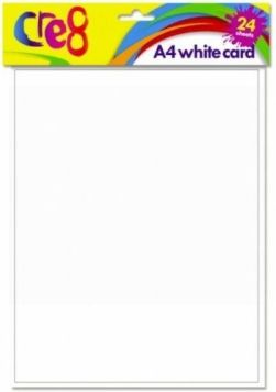 Cre8 A4 White Card - Pack of 24