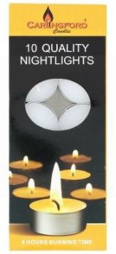 Carlingford Quality Night Light candles - Pack of 10