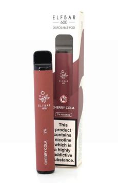 Elf Bar E-Cig Disposable Pod Device - Cherry Cola - 2% Nicotine - 600 Puffs 