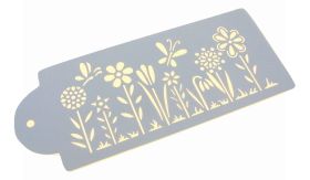 CAKE DECORATING FLOWER MEADOW STENCIL