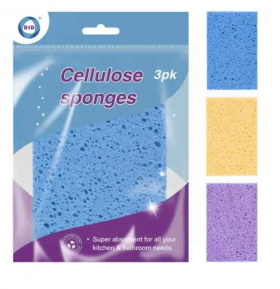 DID Cellulose Sponges - Assorted Colours - Pack of 3