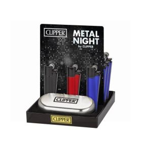 Clipper Metal Flint Reusable Lighter + Gift Box - Metal Night