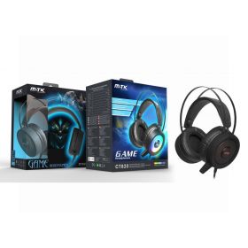 MTK Gaming Headphones 7.1 Surround (Colour Changing Lamp) - Black