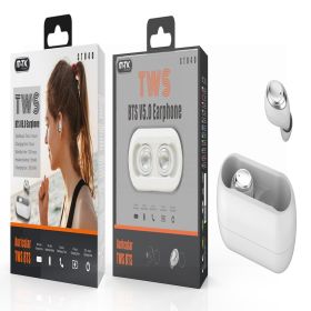 MTK TWS BTS V5.0 In-Ear Bluetooth Earphones - White
