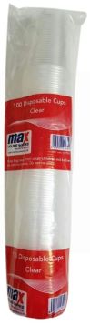 Disposable Drinking Cups - Clear - 180ml - 6.5oz - Pack Of 80
