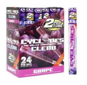 Cyclone Pre Rolled Clear Cone - Grape - Pack Of 24
