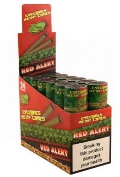 Cyclones Hemp Cones - Red Alert - 2 Per Tube - Pack of 24