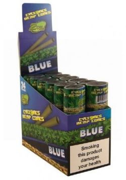Cyclones Hemp Cones - Blue - 2 Per Tube - Pack of 24