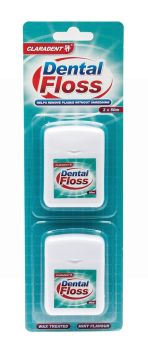 Claradent Dental Floss - Mint - 50m - Pack of 2