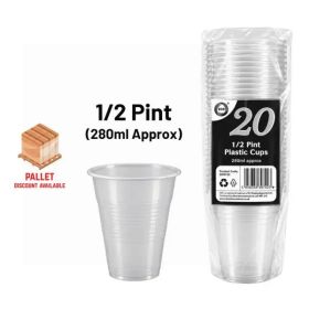 DID 1/2 Pint Plastic Cups 20 pack