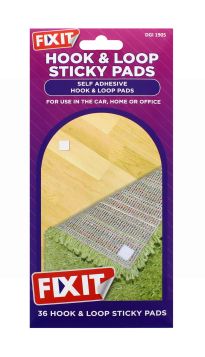 SELF ADHESIVE HOOK & LOOP TICKY PADS 36 PACK