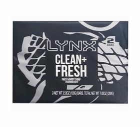 Lynx Face & Body Soap - Clean Fresh - 200g - Pack of 2