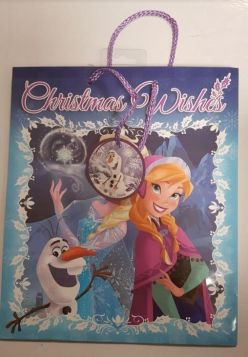 Disney Frozen Christmas Wishes Gift Bag - 32Cm X 27Cm
