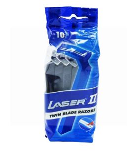 Laser 2 Mens Twin Blade Disposable Razors - Pack Of 10