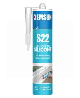 Demsun S22 Multi-Purpose Silicone Sealant - White - 280ml