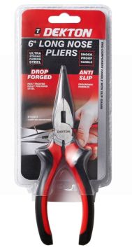 Dekton Ultra Strong Shock Proof Long Nose Pliers - 6"
