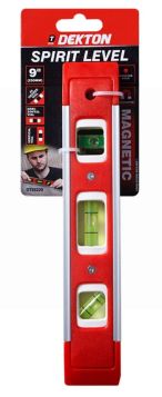 Dekton Magnetic Spirit Level with Hanging Hole - 9" 