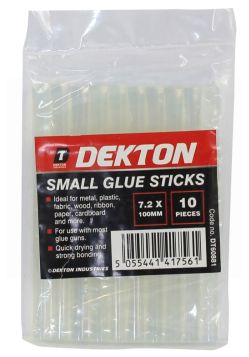 Dekton Quick Dry Small Glue Sticks - 0.7 x 10cm - Pack of 10
