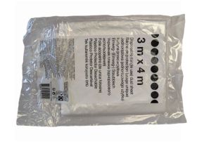 Single Use Disposable Dust Sheet - Clear - 3 x 4m