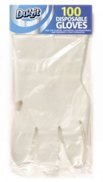 151 Duzzit Multi-Purpose Disposable Gloves - Clear - Pack of 100