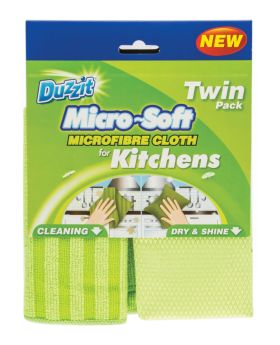 151 Duzzit Micro-Soft Microfibre Cloth For Kitchens - Twin Pack
