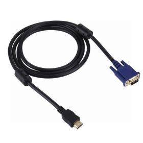 HDMI Male To VGA D-Sub Male Cable - Black - 2m