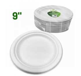 DID 9" Biodegradable Bagasse Plates - Pack of 50