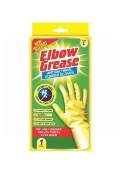 ELBOW GREASE ANTI BACTERIAL GLOVES - LARGE - PACK OF 1 PAIR 