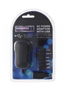 DAEWOO AC/DC ADAPTOR 1000MA WITH USB