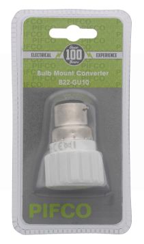 PIFCO BULB MOUNT CONVERTER (BAYONET) B22 - GU10