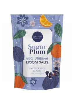 ELYSIUM SPA SUGAR PLUM EPSOM SALTS - SWEET ORANGE & PLUM - 450G 