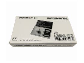 ELECTROMAX PROFESSIONAL MINI DIGITAL SCALE - 200G X 0.01G (WITHOUT BATTERIES)