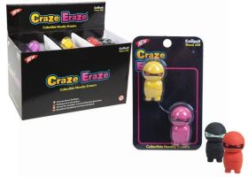 Craze Erase Horror Mummy Novelty Erasers Rubbers - Colours And Designs Vary - Pack Of 2