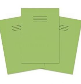 Writing Exercise Book With Green Cover - 48 Double Sided Pages