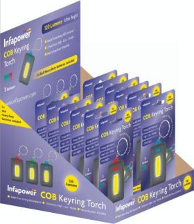Infapower Ultra Bright COB Keyring Torch - 120 Lumens - Assorted Colours
