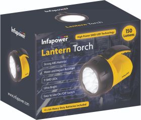 Infapower Ultra Bright Lantern Torch with 4 x AA Batteries - 150 Lumens