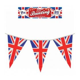 UNION JACK BUNTING TRIANGLE BRITISH 25 FLAGS 7M