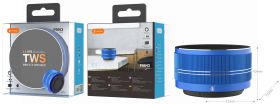 One Plus TWS Mini Bluetooth Speaker 300mAh With Blue Light - Blue
