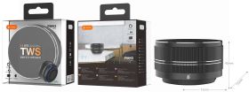 One Plus TWS Mini Bluetooth Speaker 300mAh With Blue Light - Grey