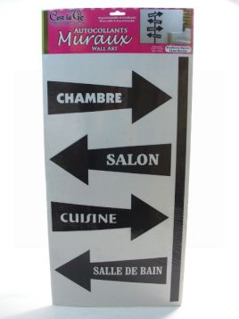 WALL ART AUTOCOLLANTS QUELLE DIRECTION