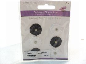 EMBOSSED FLOWER BRADS