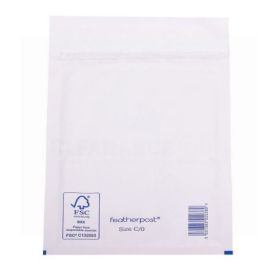 FEATHER POST WHITE PADDED BUBBLE ENVELOPE - SIZE F/3 - 250MM X 345MM